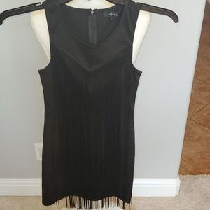 Black fringe dress Size Small ANGL